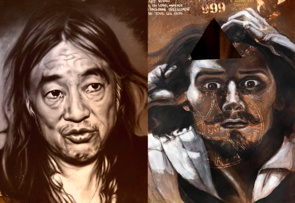 thierry Erhmann, Collective Work: La Demeure du Chaos / The Abode of Chaos Yan Pei-Ming (left) and Gustave Courbet (right)